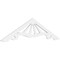 Ekena Millwork Pitch Marshall Architectural Grade PVC Gable Pediment, 72"W x 18"H x 1"P (6/12) GPP072X018X100MAR - alternate 1